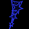 Светодиодная консоль «Трио Звезды -2» (100х210см, статика, IP68, уличная) синий
