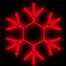 Снежинка из неона «Классик -2» (60х60см, IP68, уличная) красный