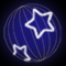 Объемная фигура cветящийся шар «Звезды» (100см, 3D, 1000LED, IP65) синий